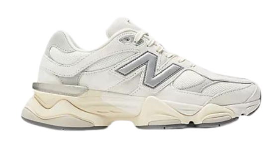 stock image of new balance 9060 sea salt white trainers